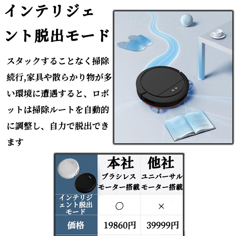 ラストチャンスロボット掃除機 お掃除ロボット 水拭き両用 5000Pa 強力吸引 水拭き 床拭きロボット コスパ 2in1 床拭きロボット高性能 自動ゴミ収集 収納 比較 シンプル操作 拭き掃除両用_7