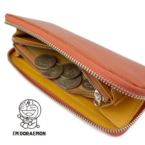 Qoo10] ドラえもん ラウンドファスナー 長財布