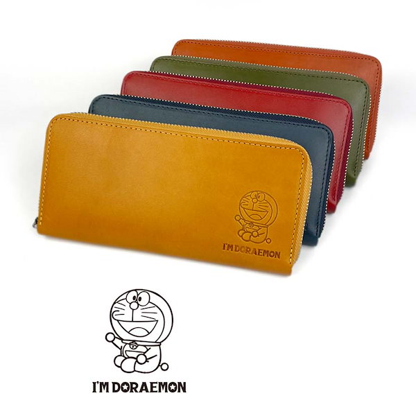 Qoo10] ドラえもん ラウンドファスナー 長財布