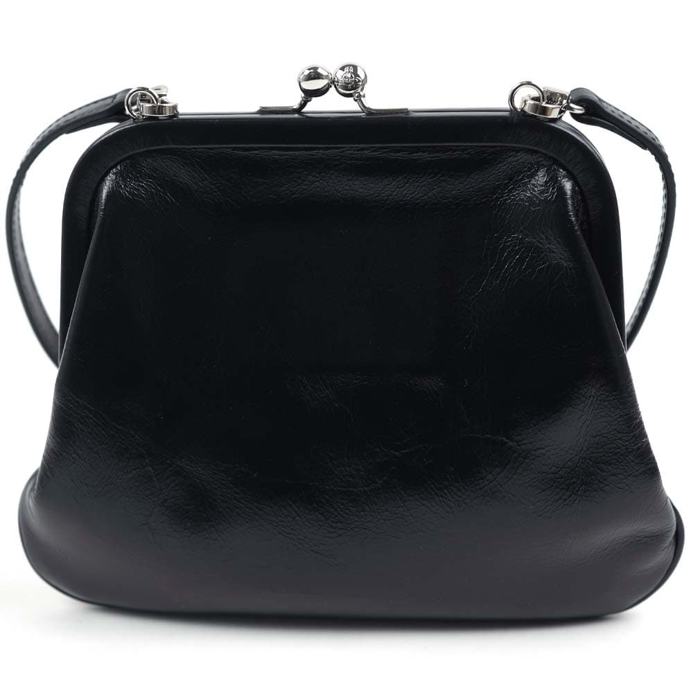 ヴィヴィアンウエストウッド バッグ ショルダーバッグ 肩掛け がま口 お財布ポシェット レザー ブラック VIVIENNE S CLUTCH BLACK BAG Vivienne Westwood 5 ヴィヴィアンウエストウッド バッグ ショルダーバッグ 肩掛け がま口 お財布ポシェット レザー ブラック VIVIENNE S CLUTCH BLACK BAG Vivienne Westwood 5