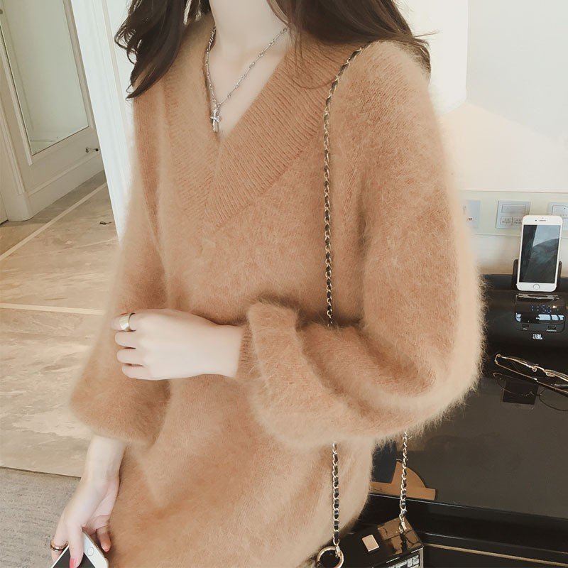 モヘアセーター レディース モヘアニット トップス 長袖 バルーンスリーブ ロング vネック チ モヘアセーター レディース モヘアニット トップス 長袖 バルーンスリーブ ロング vネック チ