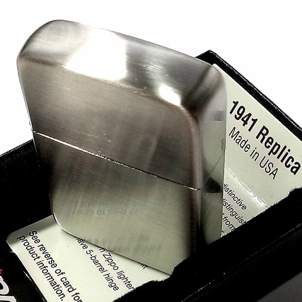 ZIPPO ライター 1941復刻 レプリカ ジッポ アンティークニッケル 銀古美 シルバー シンプル スタンダード 丸角 かっこいい おしゃれ メンズ ギフト