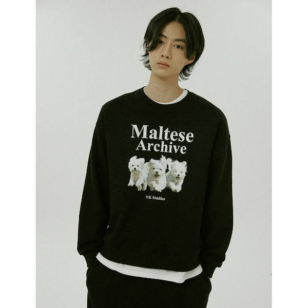 【SEVENTEEN ジョンハン着用】正規品 Maltese archive sweatshirts レディース メンズ カジュアル 韓国ファッション  韓国ブランド【韓国発送/海外通販/関税込】