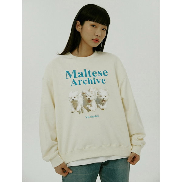 【SEVENTEEN ジョンハン着用】正規品 Maltese archive sweatshirts レディース メンズ カジュアル 韓国ファッション  韓国ブランド【韓国発送/海外通販/関税込】