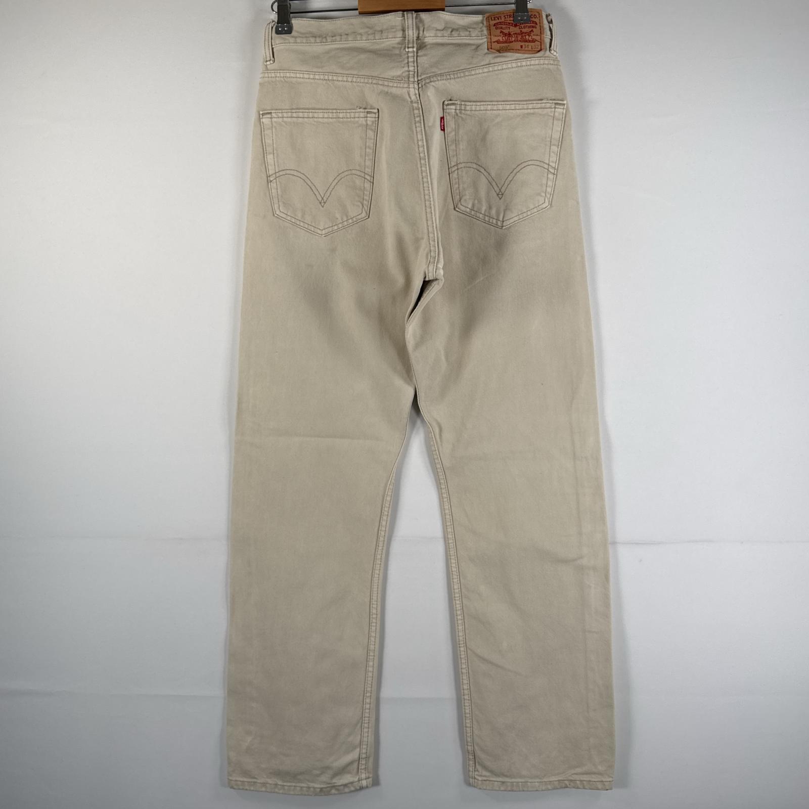 古着 デニムパンツ 505 ジップジーパン ストレート カラーパンツ 5ポケット w34 L32 ベージュ メンズ 古着 デニムパンツ 505 ジップジーパン ストレート カラーパンツ 5ポケット w34 L32 ベージュ メンズ