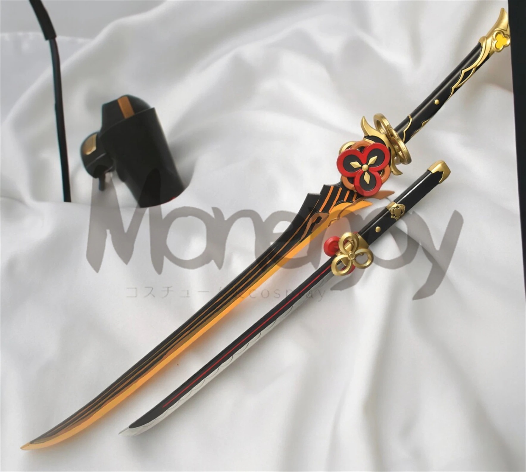 原神　千織　コスプレ武器　有楽御簾切　短刀　２本セット Amazon.co.jp: 原神 千織 ちおり Chiori コスプレ道具 刀 2点