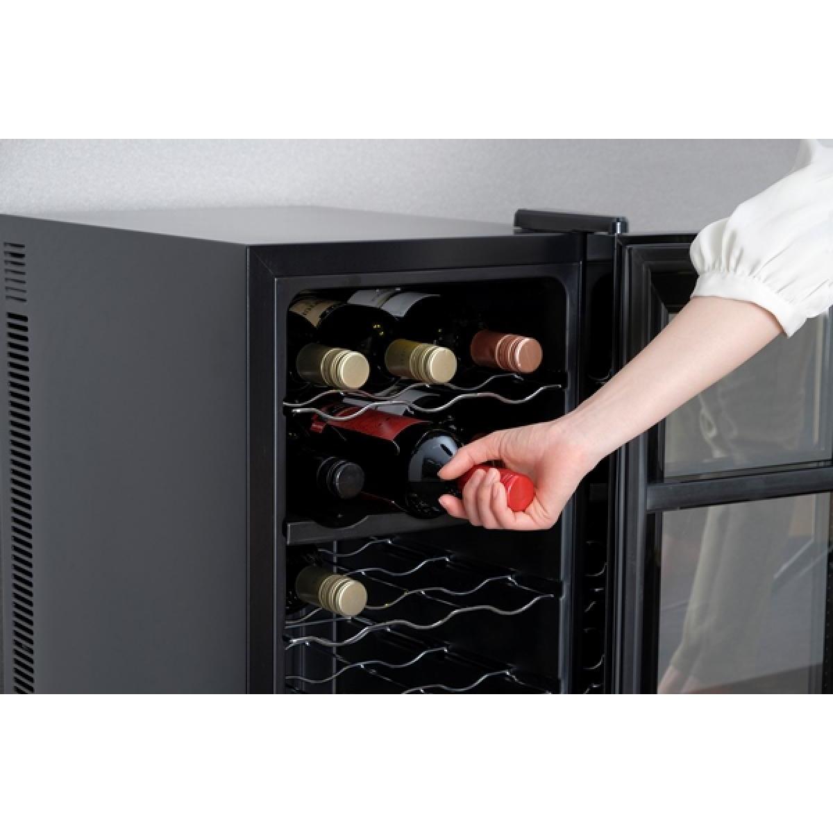 I】【】ワインセラー 18本 IWC-P182A-B ブラック 50L【北海道・沖縄