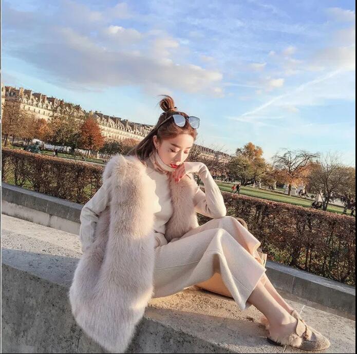 毛皮綿ベスト女性ベスト洋風厚手ミンク毛を模したチョッキのカンバンコート 毛皮綿ベスト女性ベスト洋風厚手ミンク毛を模したチョッキのカンバンコート