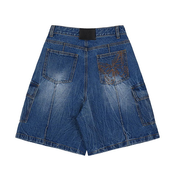 デニム・ジーパン NASTY FANCY CLUB [NF] BERMUDA DENIM CARGO PANTS 4BTR574 FANCY CLUB | BERMUDA DENIM CARGO PANTS - 스타일리시한 선택