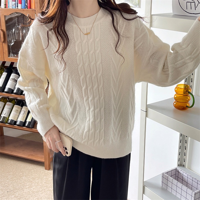 セーター ニット トップス クルーネック ケーブル編み ドロップショルダー オーバーサイズ 長袖 大人可愛い シンプル お洒落 こなれ感 デイリー 普段使い セーター ニット トップス クルーネック ケーブル編み ドロップショルダー オーバーサイズ 長袖 大人可愛い シンプル お洒落 こなれ感 デイリー 普段使い