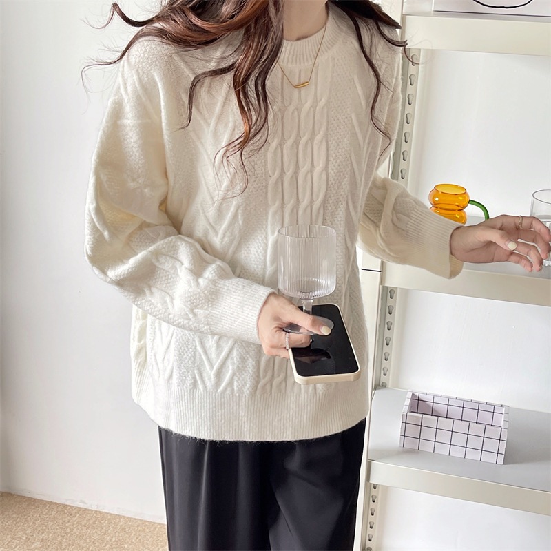 セーター ニット トップス クルーネック ケーブル編み ドロップショルダー オーバーサイズ 長袖 大人可愛い シンプル お洒落 こなれ感 デイリー 普段使い セーター ニット トップス クルーネック ケーブル編み ドロップショルダー オーバーサイズ 長袖 大人可愛い シンプル お洒落 こなれ感 デイリー 普段使い