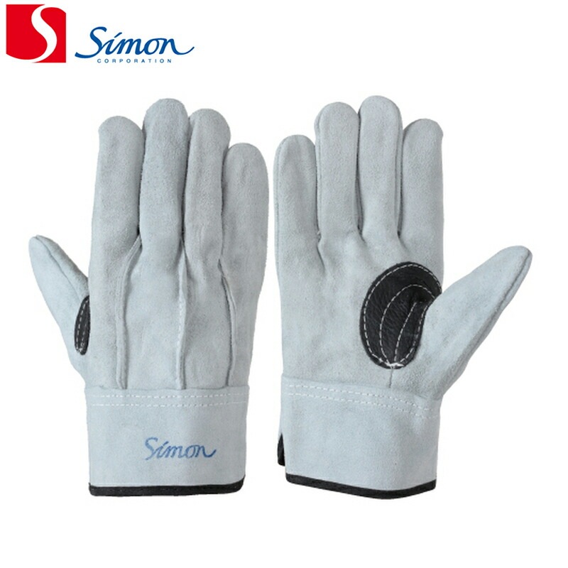 作業用手袋 牛床革 シモン simon 107AAA黒銀当付 10双セット 作業用手袋 牛床革 シモン simon 107AAA黒銀当付 10双セット