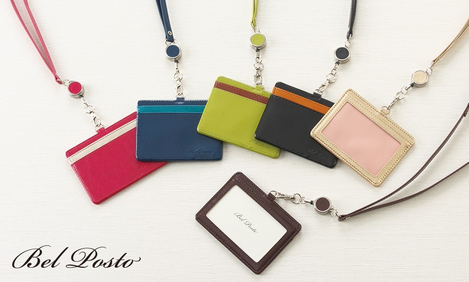 （まとめ買い）ベルポスト リール付きIDカードホルダー ローズ BP-5703-23 [x3]