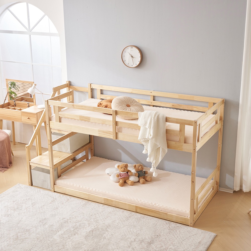 ロフトベッド 階段付き 木製 シングル システムベッド ロフト ベッド ハイタイプ ロフト 木製ベッド 天然木 収納 北欧風 大人 ベッド コンパクト