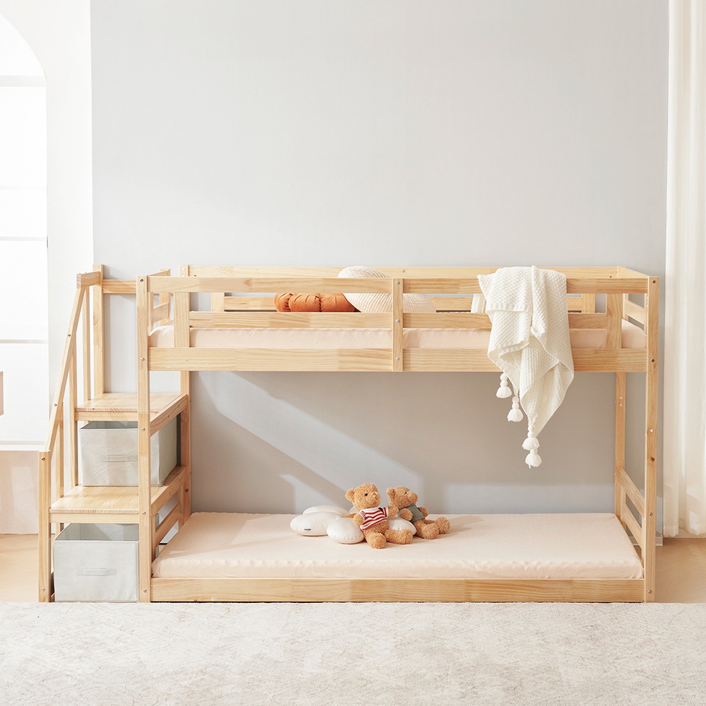 ロフトベッド 階段付き 木製 シングル システムベッド ロフト ベッド ハイタイプ ロフト 木製ベッド 天然木 収納 北欧風 大人 ベッド コンパクト