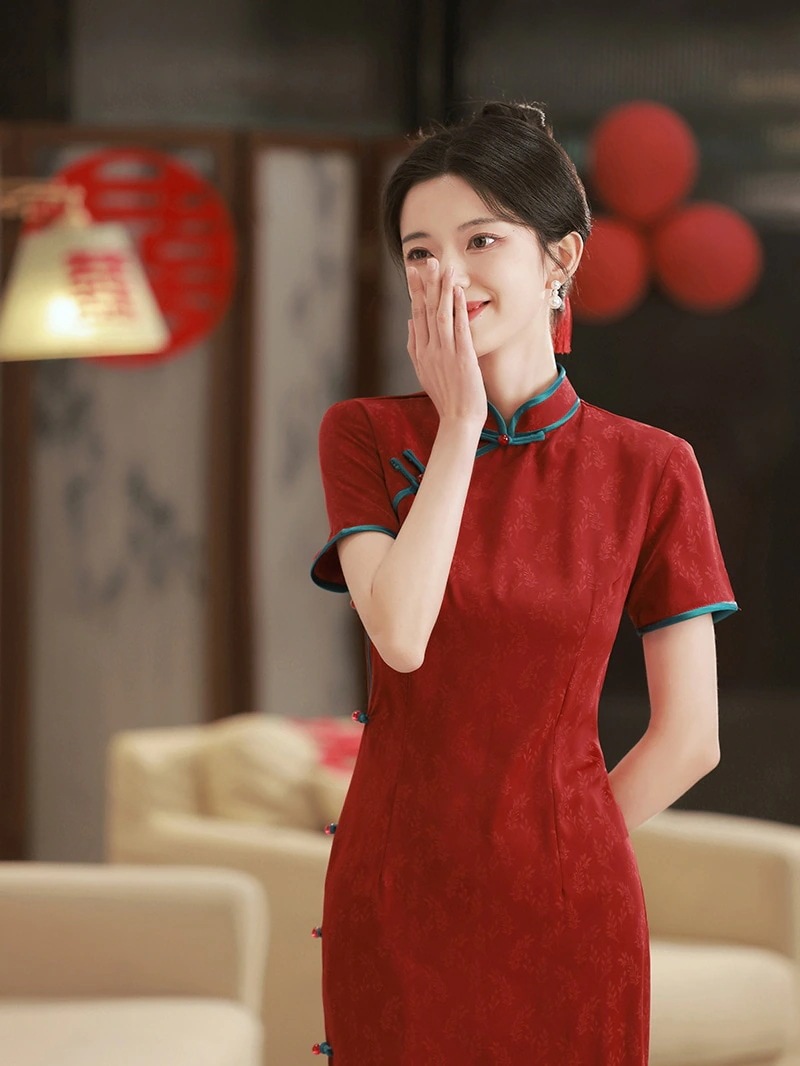 【急速出荷!】新入荷 花嫁披露宴ドレスチャイナドレスが優雅 チャイナドレス ドレス ワンピース レディース 韓国ファッション パーティードレス