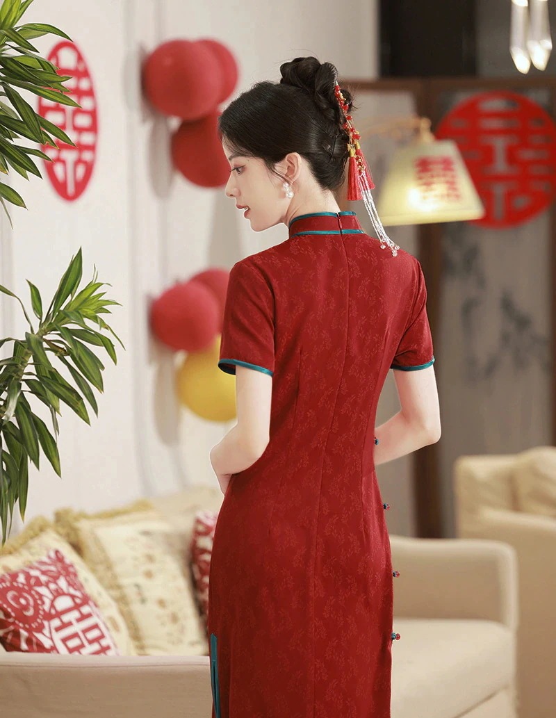 【急速出荷!】新入荷 花嫁披露宴ドレスチャイナドレスが優雅 チャイナドレス ドレス ワンピース レディース 韓国ファッション パーティードレス