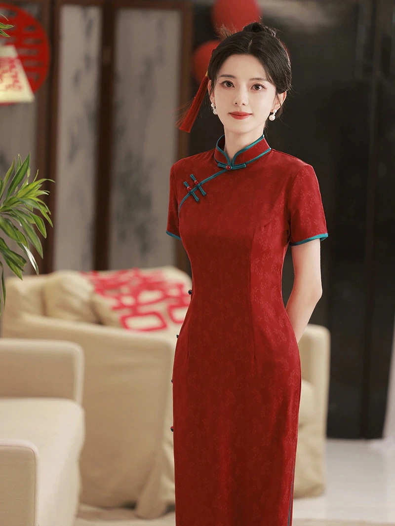 【急速出荷!】新入荷 花嫁披露宴ドレスチャイナドレスが優雅 チャイナドレス ドレス ワンピース レディース 韓国ファッション パーティードレス