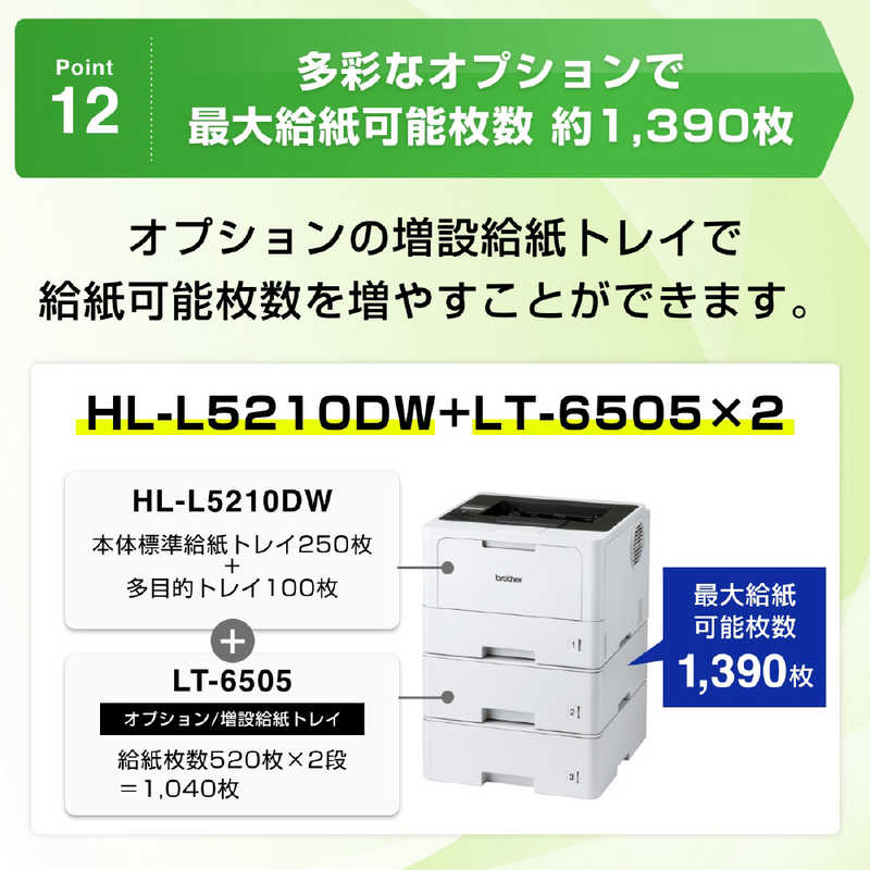 ブラザー　brother　モノクロレーザー複合機 JUSTIO [はがき～A4]　HL-L5210DW