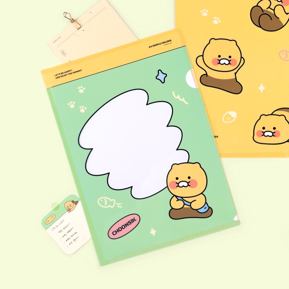 カカオフレンズチュンシクL字ホルダーファイルイエロー8個 カカオフレンズチュンシクL字ホルダーファイルイエロー8個