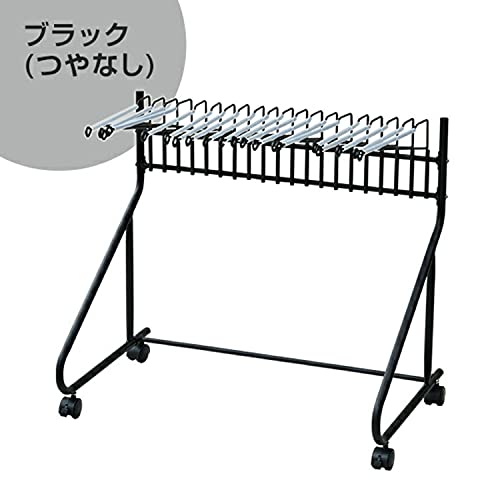[山善] スラックスハンガー キャスター付き 20本 出し入れカンタン すべりにくい 選びやすい 幅73.5×奥行43.5×高さ66.5cm スラックスハンガーラック 組立品 ブラック RSL-20(