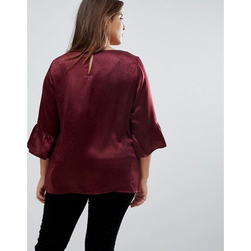 ジュナローズ レディース トップス【Junarose Woven Shell Top With Frill Sleeve】Red ジュナローズ レディース トップス【Junarose Woven Shell Top With Frill Sleeve】Red