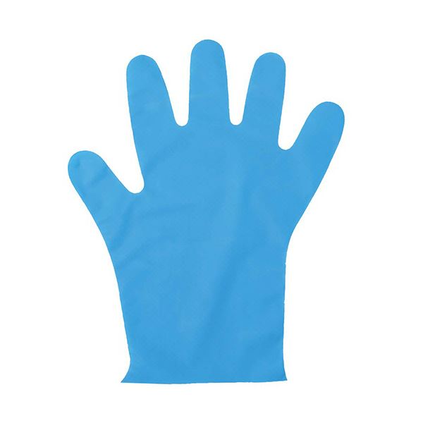 （まとめ） 旭創業フレッシュエンボス（バイオマス） M 外エンボス ブルー 1箱（200枚） [x10セット]