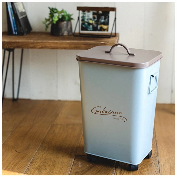 コンテナボックス 蓋付き 通販 パルトゥ コンテナカート ゴミ箱 ごみ箱 アビテ ダストボックス ふた付き 蓋付き キャスター付 アイアン 収納ボックス ストッカー 屋外 屋内 お庭 ガレージ おしゃ