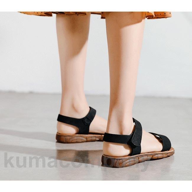 ストラップサンダル レディース サンダル ぺったんこ マジックテープ 夏サンダル ブラック ブラウン シンプル サマーサンダル シューズ 夏 ストラップサンダル レディース サンダル ぺったんこ マジックテープ 夏サンダル ブラック ブラウン シンプル サマーサンダル シューズ 夏