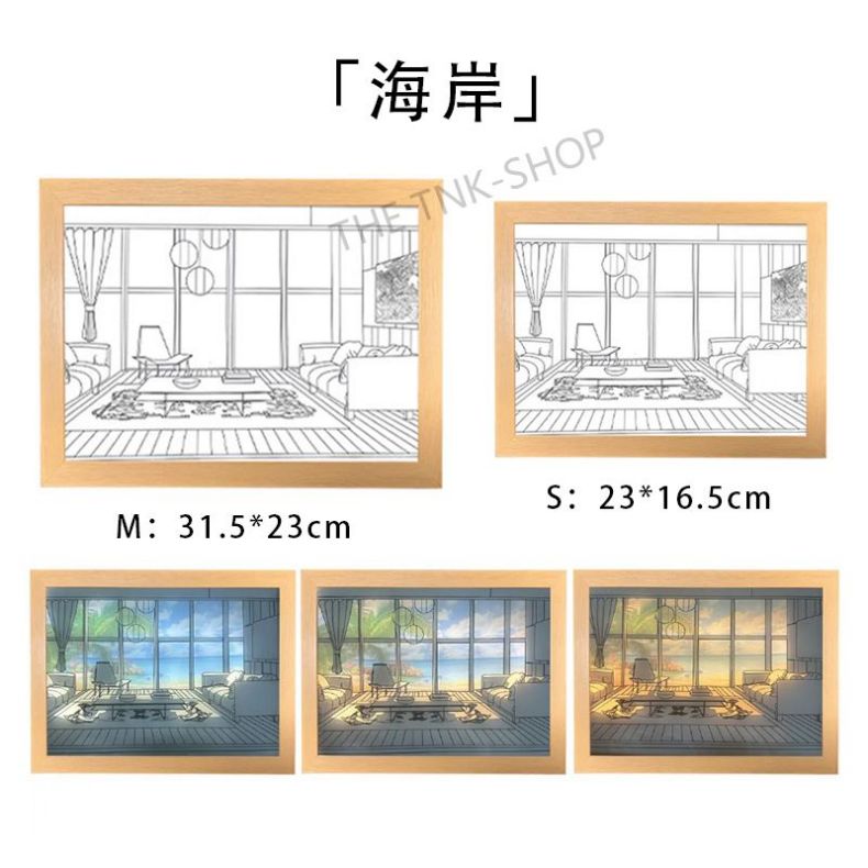 絵画 インテリア 絵 フォトフレーム 風水 玄関 壁掛け おしゃれ アートパネル 3色の色変光輝度調整可能 LED照明 光影変換 USB充電 光と影の壁の写真 階段 壁 アート インテリア リビング