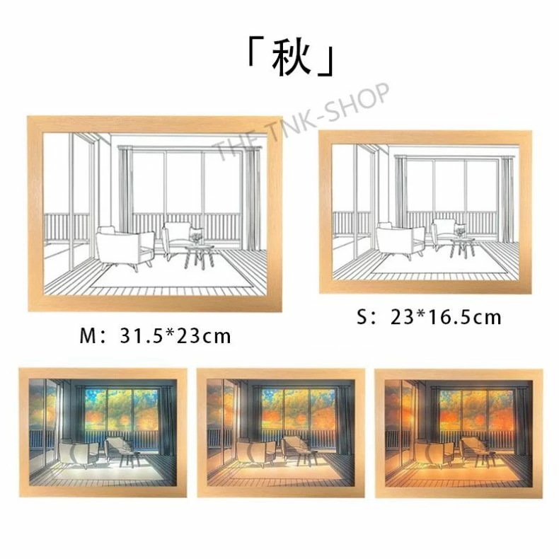 絵画 インテリア 絵 フォトフレーム 風水 玄関 壁掛け おしゃれ アートパネル 3色の色変光輝度調整可能 LED照明 光影変換 USB充電 光と影の壁の写真 階段 壁 アート インテリア リビング