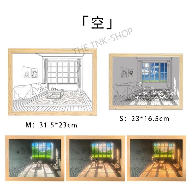 絵画 インテリア 絵 フォトフレーム 風水 玄関 壁掛け おしゃれ アートパネル 3色の色変光輝度調整可能 LED照明 光影変換 USB充電 光と影の壁の写真 階段 壁 アート インテリア リビング
