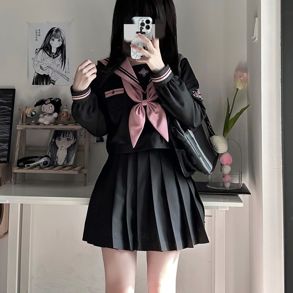 【高.品.質】セーラー服 パーティー コスプレ 悪魔 化け物 変装 学園祭 クリスマス 仮装 赤 衣装 お化け 文化祭:サイ 女性 定番ヤンキー 姐ギャル コスプレ 体育祭 女子高生 スーツ 長袖