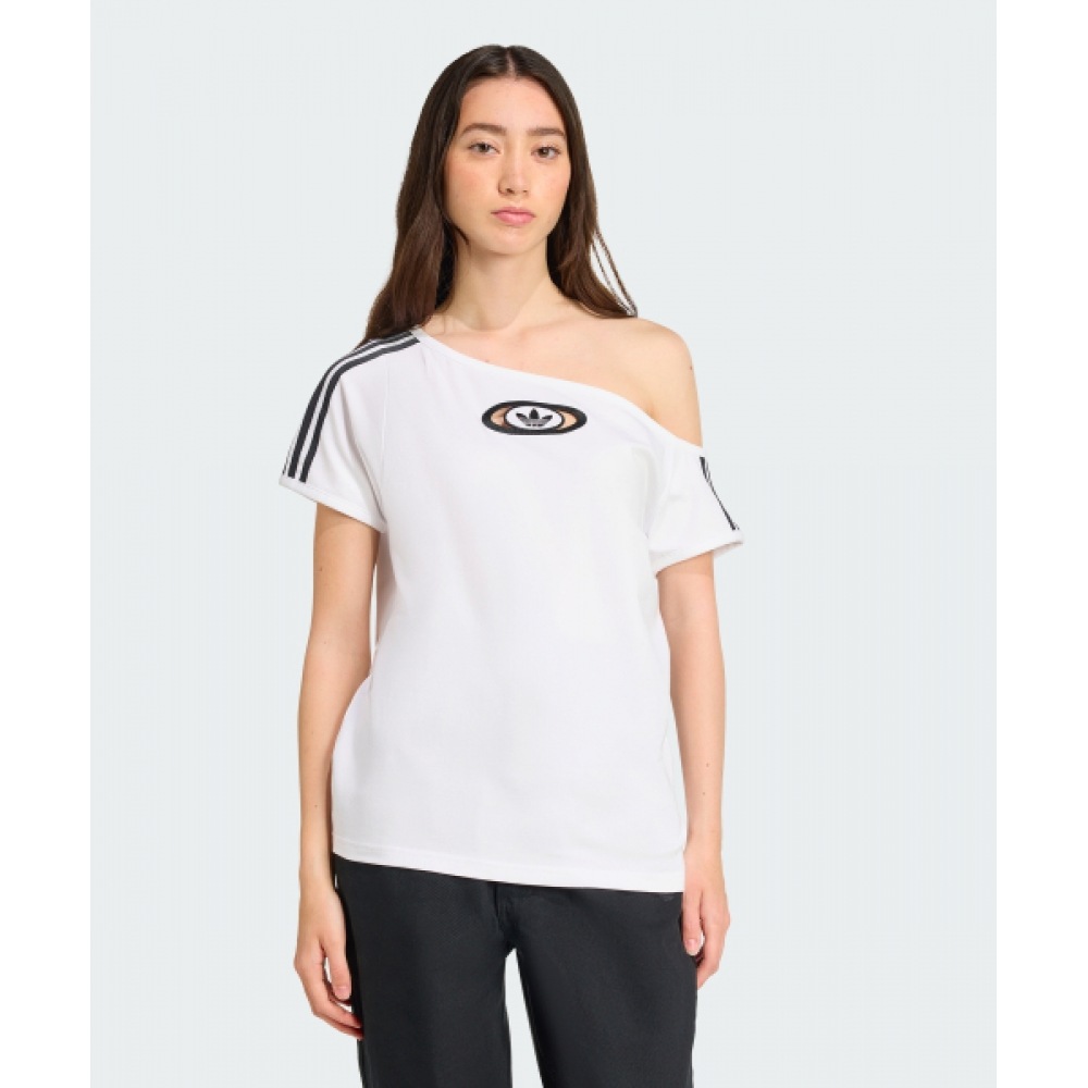 アディダスオフショルダーTシャツ-ホワイト/KC8795 アディダスオフショルダーTシャツ-ホワイト/KC8795