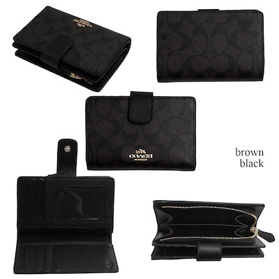 Qoo10] Coach COACH コーチ 財布 二つ折り財布 : バッグ・雑貨
