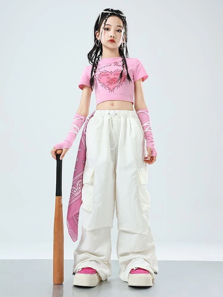 【1053人コレクション】子供のジャズダンスのクールな女の子のヒップホップストリートダンスのファッション服のおへそのジャズショーのショーのショーのショーのショーのショーのクールな服
