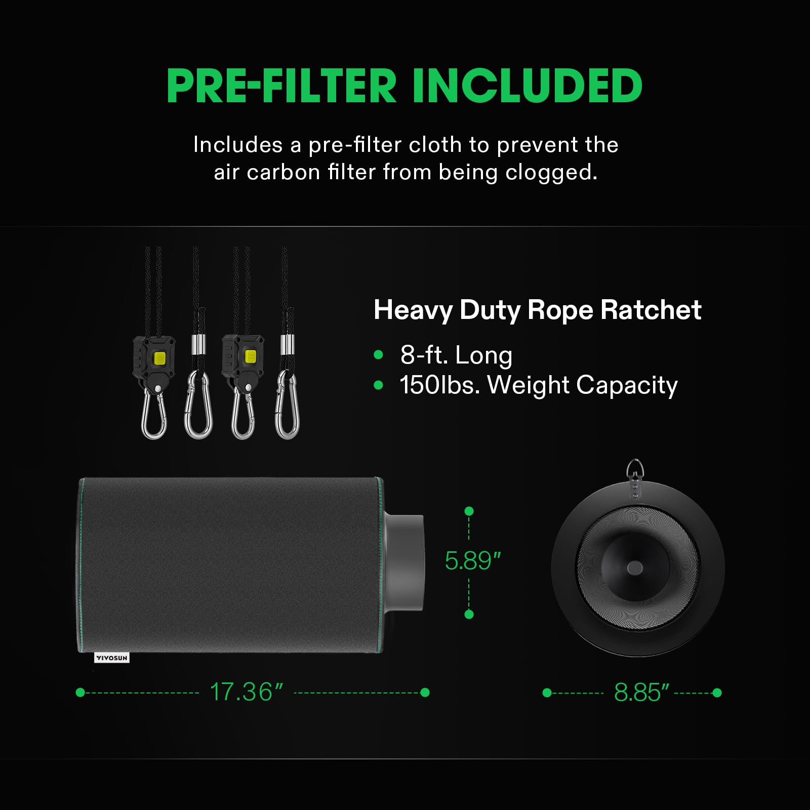 6インチ エアカーボンフィルター オーストラリア産バージンチャコール インラインファン用 成長テント臭気スクラバー プレフィルター付き リバーシブルフランジ 6インチ x 18インチ ブラック 6インチ エアカーボンフィルター オーストラリア産バージンチャコール インラインファン用 成長テント臭気スクラバー プレフィルター付き リバーシブルフランジ 6インチ x 18インチ ブラック