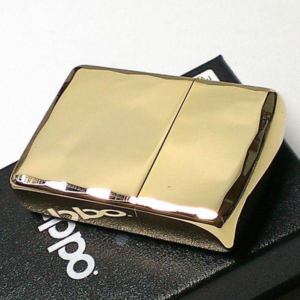 ZIPPO アーマー ジッポ ライター ゴールド シャインレイ 金タンク 重厚モデル 両面コーナー彫刻 金 シンプル メンズ ジッポー ギフト プレゼント