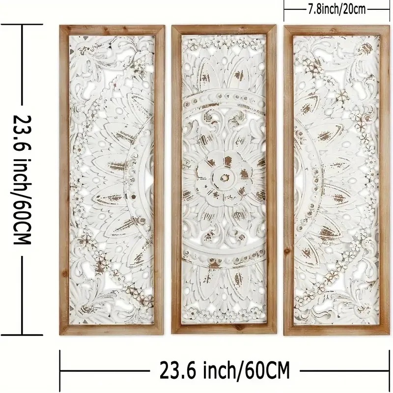 インテリア 壁掛け 3枚セット ヴィンテージ風 おしゃれ かわいい アンティーク風 ウォール デコレーション アート 手彫り 長方形 リビング インテリア 壁掛け 3枚セット ヴィンテージ風 おしゃれ かわいい アンティーク風 ウォール デコレーション アート 手彫り 長方形 リビング