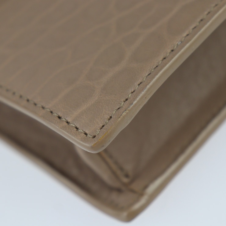 超美品 ジミーチュウ レイラ ショルダーバッグ GNL 163 レザー ライトモカ ゴールド金具 2WAY クラッチ【本物保証】