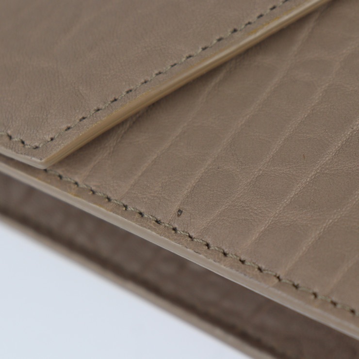 超美品 ジミーチュウ レイラ ショルダーバッグ GNL 163 レザー ライトモカ ゴールド金具 2WAY クラッチ【本物保証】