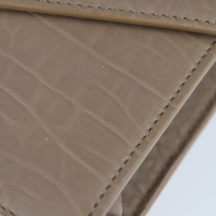 超美品 ジミーチュウ レイラ ショルダーバッグ GNL 163 レザー ライトモカ ゴールド金具 2WAY クラッチ【本物保証】