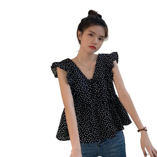 Bristol ドット柄 半袖Tシャツ L ブラック ドット柄レギュラーカラー長袖シャツ（シャツ/ブラウス