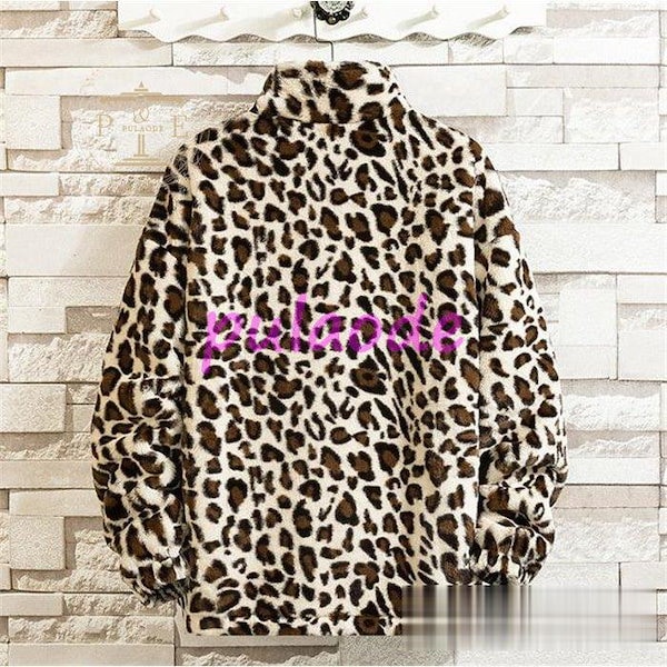 Qoo10] ムートンジャケット メンズ 豹柄 ヒョウ