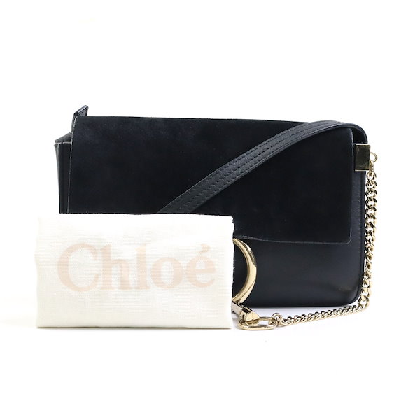 クロエ Chloe 斜め掛けショルダーバッグ フェイ レザー/スエード