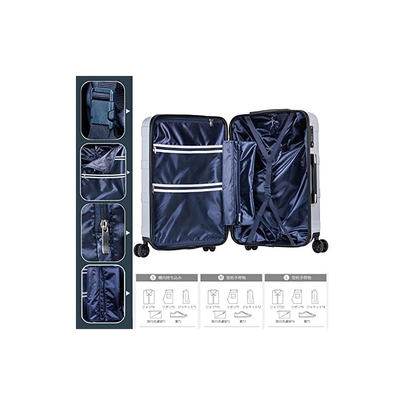 VIVICITY (ヴィヴィシティ) スーツケース キャリーバッグ キャリーケース 機内持込可 大容量 大型軽量 8輪 静音 TSAロック搭 | (ヴィヴィシティ) スーツケース キャリーバッグ 機内持ち込み