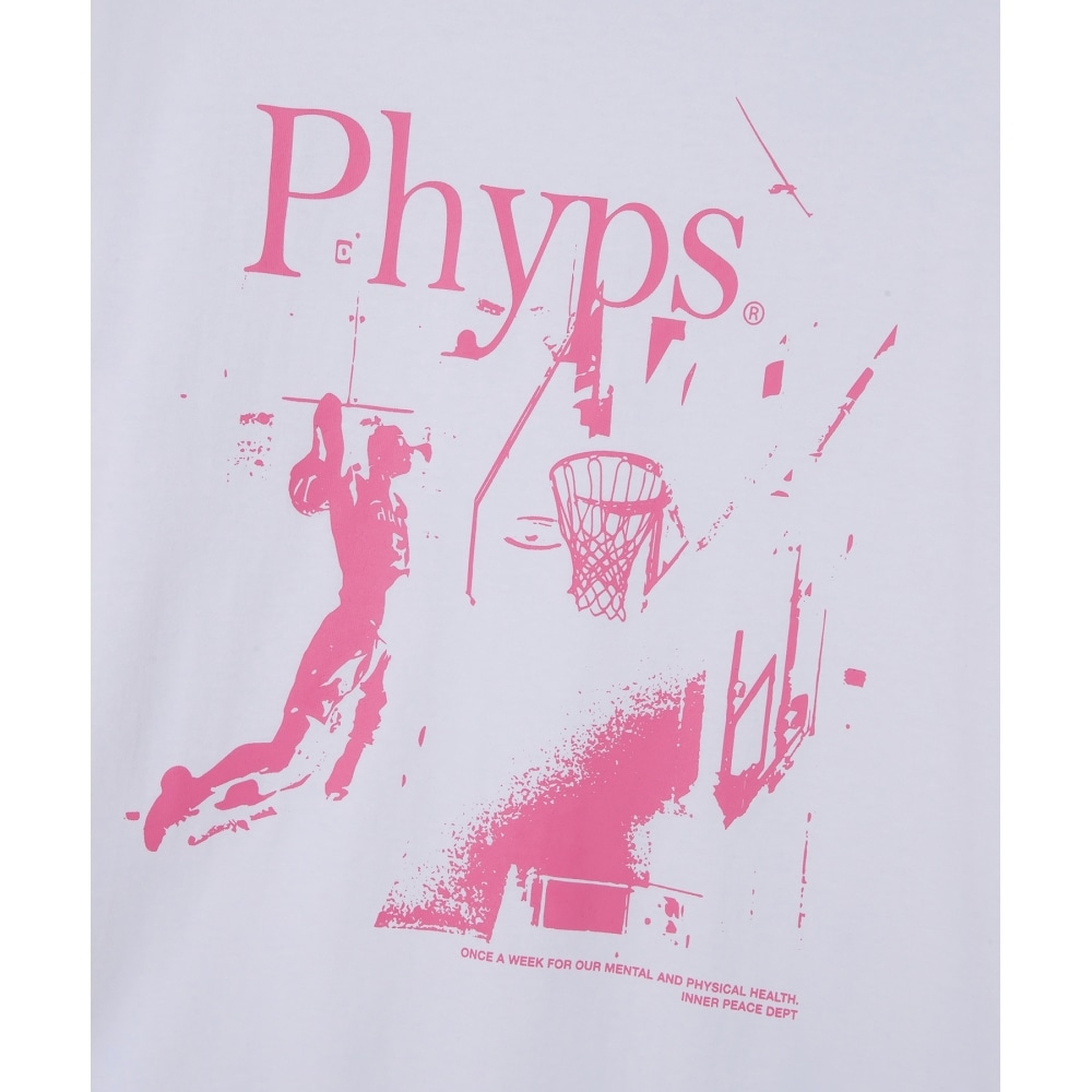 体育科 5/30 배송 PHYPS バスケットボール ダンク ショット SS ホワイト / ピンク