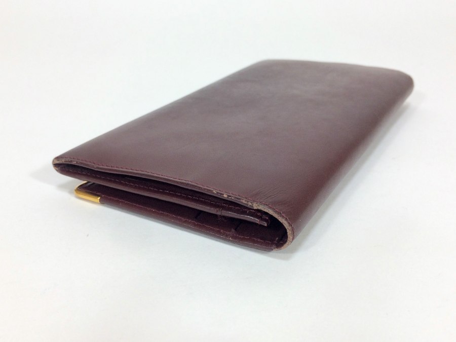 長財布 マストライン レザー ボルドー 【中古品】