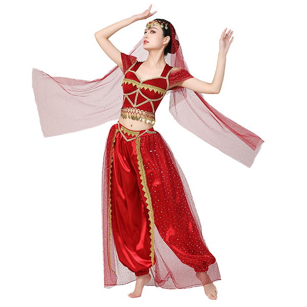 アラビアン ベリーダンス コスプレ 衣装＋アクセサリー 楽天市場】ベリーダンス 衣装 セット アラビアン 全身
