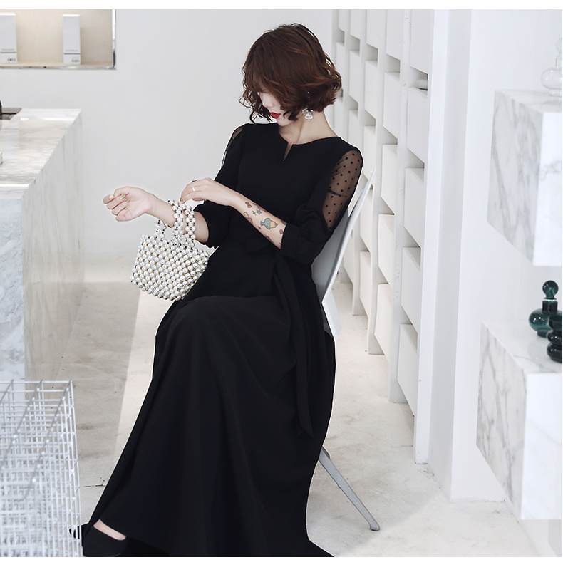 ロング ドレス パーティードレス 個性的 黒 袖あり シフォン 透け感 結婚式 二次会 お呼ばれ フォーマル 演奏会 ピアノ 発表会 ドレス 大人 かっこいい 可愛い レディース キラキラ ライン 大 pattayablatt.com